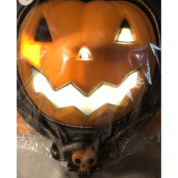 Hyde & Eek Sound Activated Pumpkin Doorbell Door Knocker Haunting Sounds READ - Picture 10 of 10